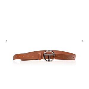 Teflar Leather Belt with Silver Buckle